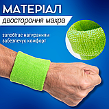 Спортивний напульсник на руку на зап'ястя для тренувань 1 шт бігу махровий Зелений (BC-2963), фото 4