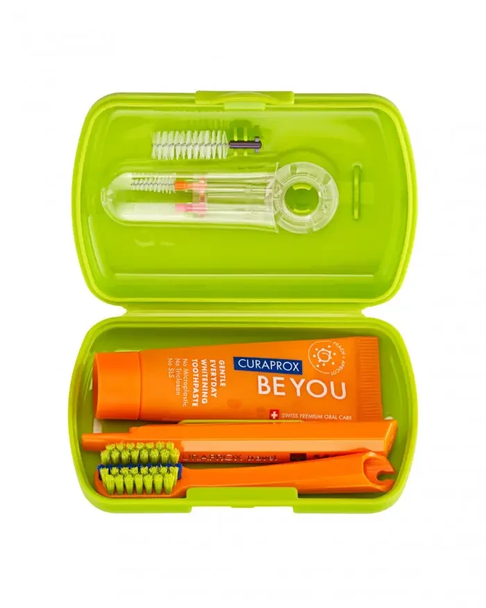 Дорожний набір BE YOU Ortho green/orange Curaprox