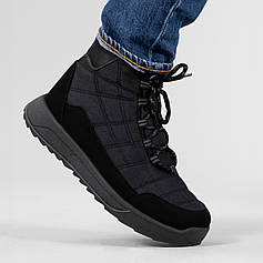 Дутики чоловічі зимові з хутром чорні (3804 ч)