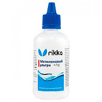 Розчин Аква Метіленовий Ультра Rikka з колоїдом срібла протипаразитарний засіб для акваріума 100 мл