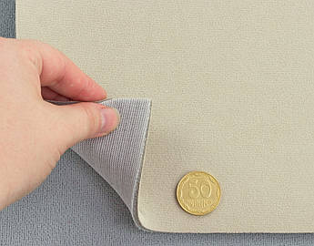 Автовелюр стельовий Micro S21, колір світло-бежевий на поролоні, товщ. 3мм шир. 170см, Туреччина