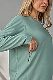 Жіночий лонгслів для вагітних та годування ERICA полинний, фото 6