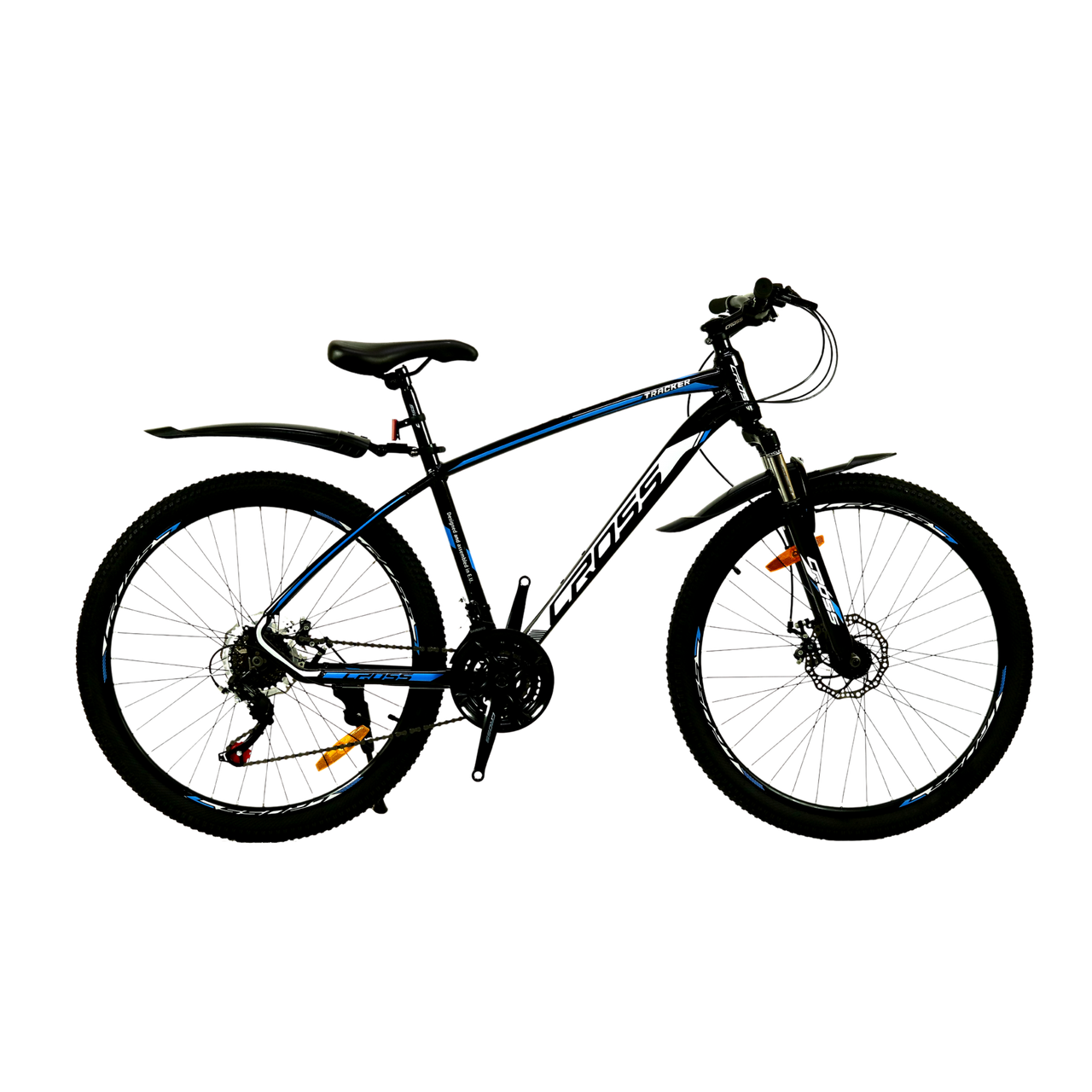 Велосипед CrossBike 24" Tracker 2024 Рама 15" black-blue