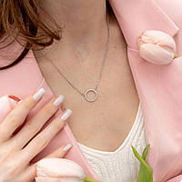 Срібне кольє кільце Крісті