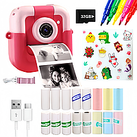 Дитяча камера з миттєвим друком цифровий фотоапарат друкуючий відеокамера з карткою пам'яті