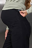 Прямі штани для вагітних Sage чорні, фото 6