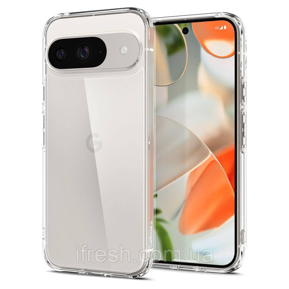 Чохол Spigen для Pixel 9 / Pixel 9 Pro - Ultra Hybrid, Crystal Clear (ACS07687), фото 1