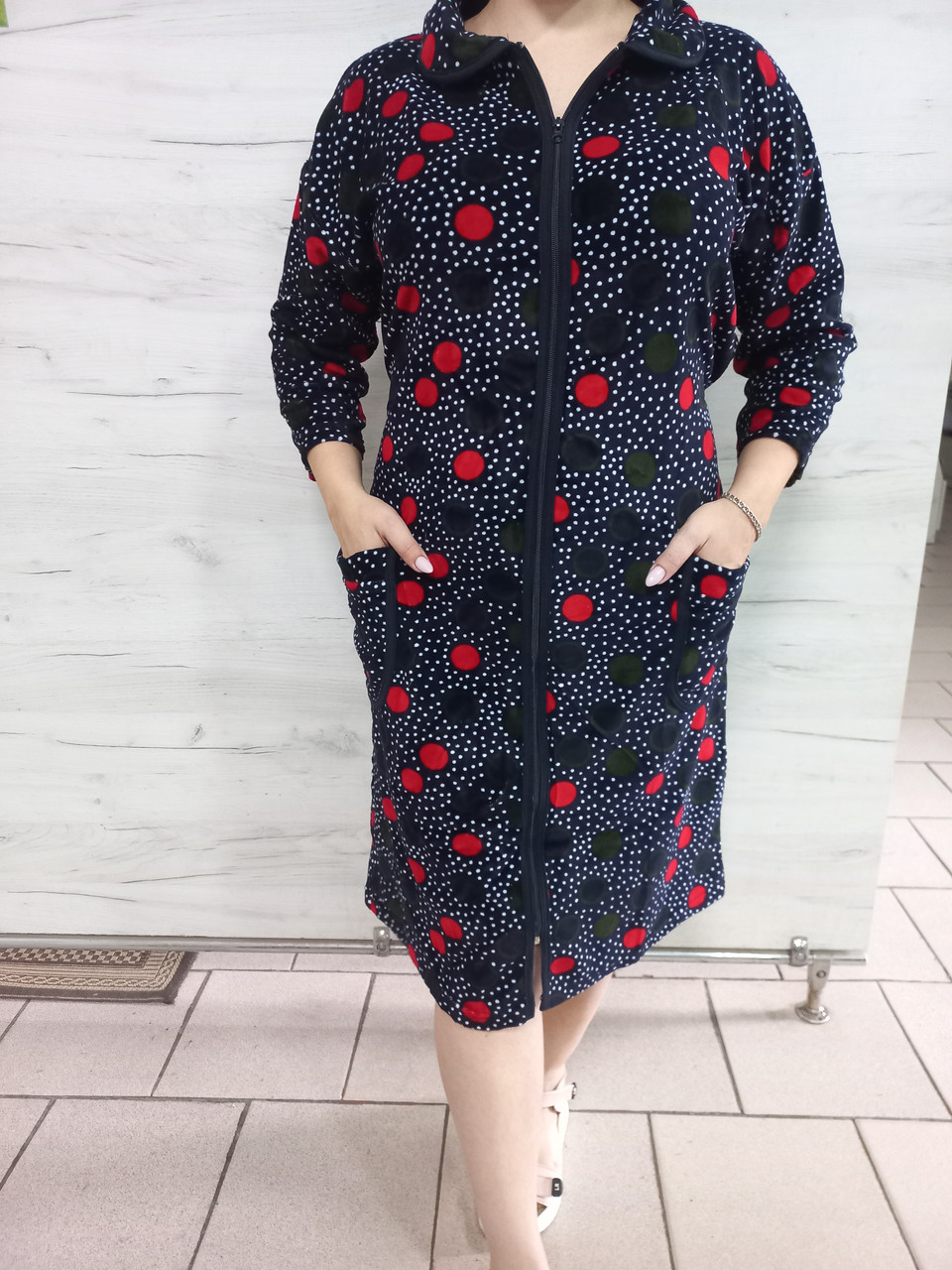 Жіночій велюровий халат