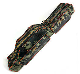 Чохол для вудилищ ECLIPSE CP 1.10м каркасний, камуфляж, помаранчеві і чорні вставки, 3 секції