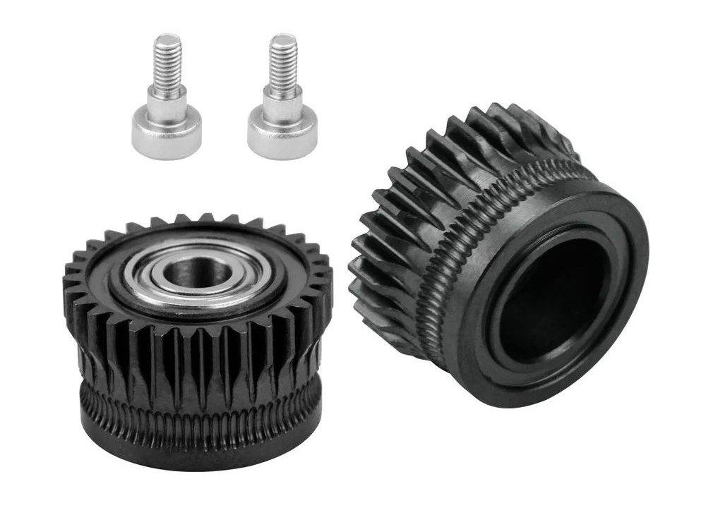 Шестерні екструдера для 3Д-принтера Creality K1/ K1C/ K1 MAX, Ender-3 V3 PLUS, Загартована сталь з DLC-покриттям