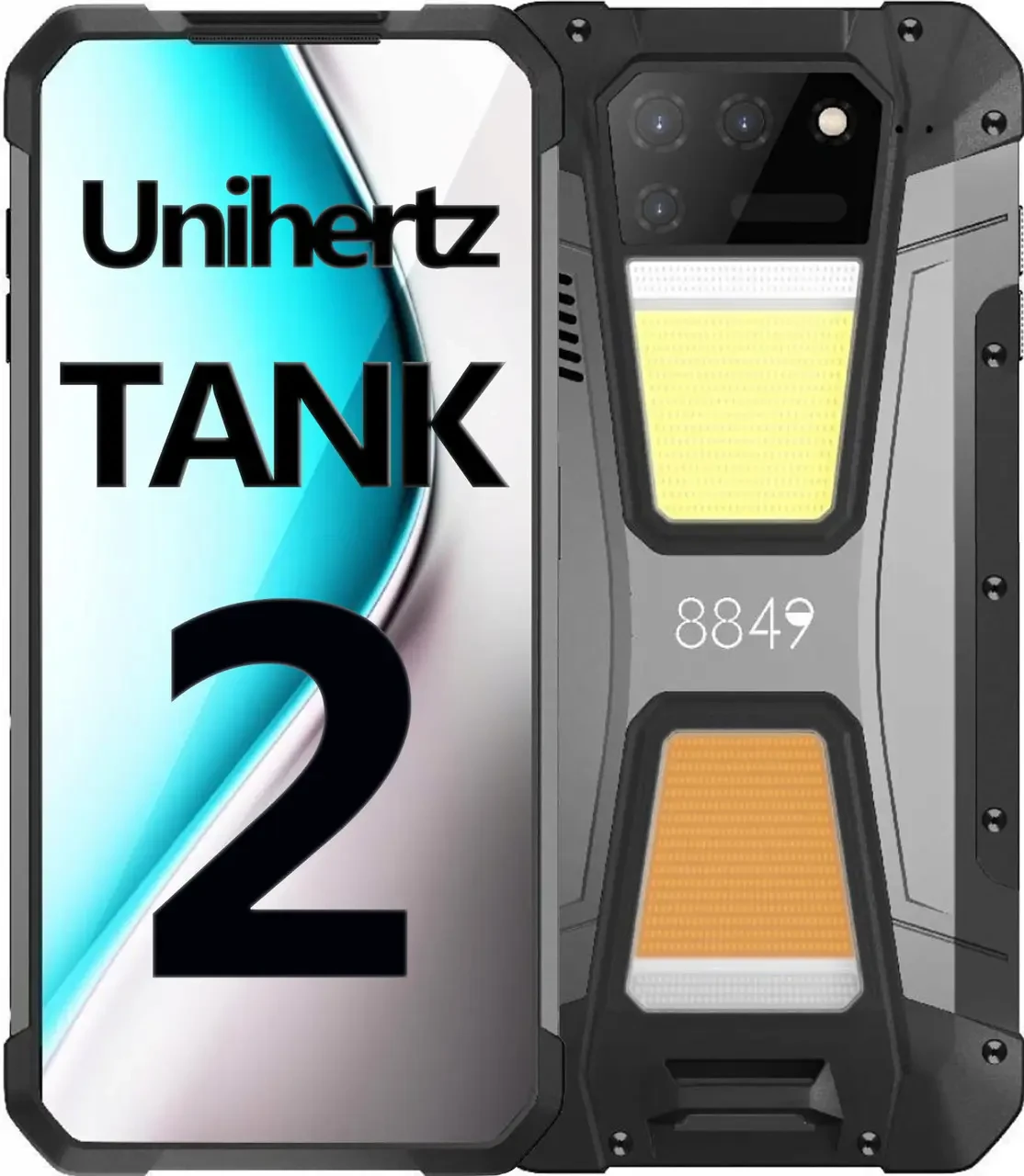 Смартфон Unihertz 8849 TANK 2 12/512GB Black, NFC, IP68, Helio G99, 108+64+16/32 Мп, IPS 6.78", 15500 mAh