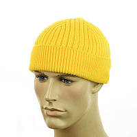 Шапка-докер на флисе жовтий