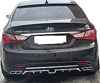 Дифузор (спідниця) заднього бамперу Hyundai Sonata yf (10-15)