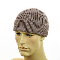 Шапка-докер на флисе мокко