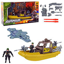 BL2310 Дитячий Військовий набір катер, аксесуари, коробка 43*11,5*24,5см