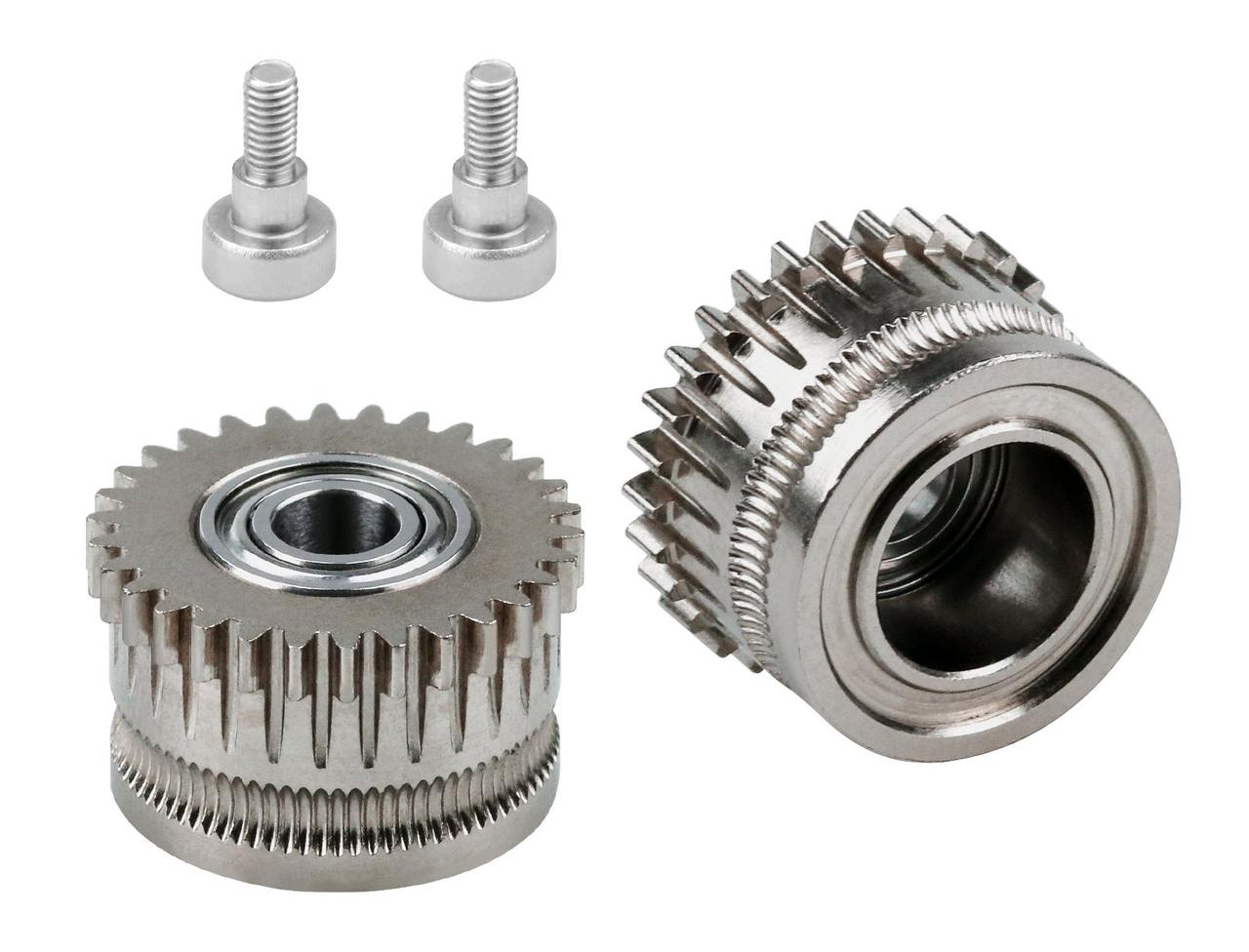 Шестерні екструдера для 3Д-принтера Creality K1/ K1C/ K1 MAX, Ender-3 V3 PLUS, Загартована сталь нікельовані