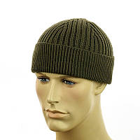 Шапка-докер на флисе хакі