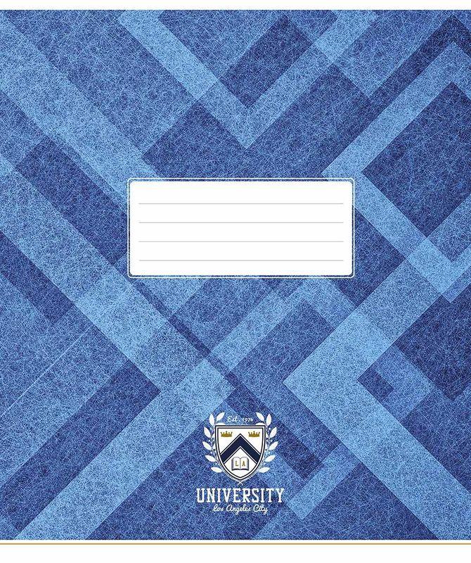 Зошит в клітинку 48 аркушів, кольорова обкладинка ВД-лак, дизайн: University Школярик 048-3374K, фото 1