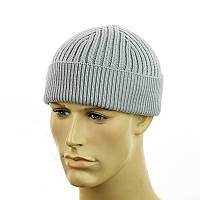 Шапка-докер на флисе світло-сірий