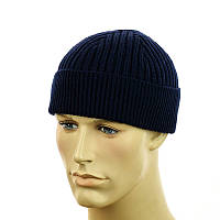 Шапка-докер на флісі темно-синій