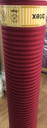 Страйп-сатин смуга однотонний червоний колір марсала, 100% бавовняна тканина 240 см для постільної білизни в рулоні (60 м), фото 2