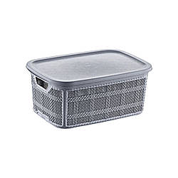 Кошик з кришкою для зберігання речей 5л Akay Plastik (AK 600)