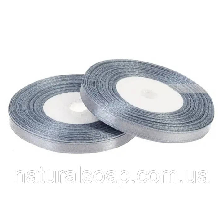 Стрічка атласна світло-сірий 0,6 см рулон (33 м)