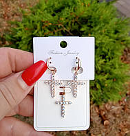 Комплект хрестики медичне золото позолота 18 К. Сережки і кулон