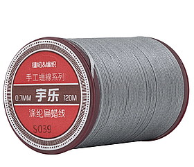 Galaces 0.7мм світло-сірий (S039) плоский шнур вощений по шкірі