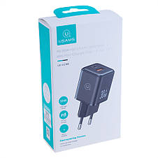 Зарядний пристрій чорний US-CC189 PD30W+QC3.0 A+C Dual-port Fast Charger (black, EU) USAMS, фото 4