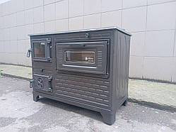 Дров'яна піч-кухня Eforisi EFS-11 з варочною поверхнею та духовкою (дверцята чавун, топка цегла) 8,6кВт 46кг ш820г430в620мм Чорнa