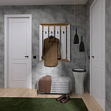 Вішалка настінна в передпокій Нордик Вішалка 900 Дуб крафт золотий, Графіт Еверест (90х6х110), фото 3