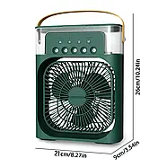Портативний міні-кондиціонер із підсвічуванням Mini Air Conditioner Вентилятор із зволожувачем повітря Зелений, фото 8