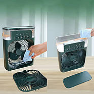 Портативний міні-кондиціонер із підсвічуванням Mini Air Conditioner Вентилятор із зволожувачем повітря Зелений, фото 7