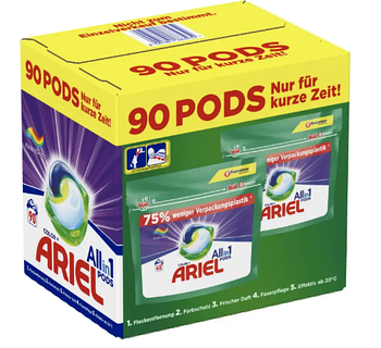 Капсули для прання кольорової білизни Ariel Color Pods 3 в 1 90 шт