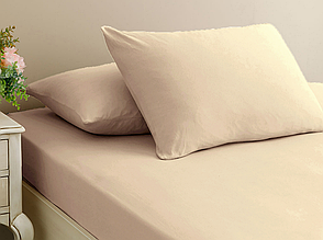 Защитная простыня на матрац 100х200 ранфорс на резинке, простыня резинка односпальная Натяжные Коричневий