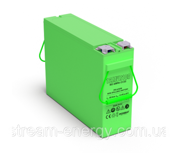 Акумуляторна батарея AGM 12V 100 Ah MONBAT FRONT TERMINAL 12MVR100
