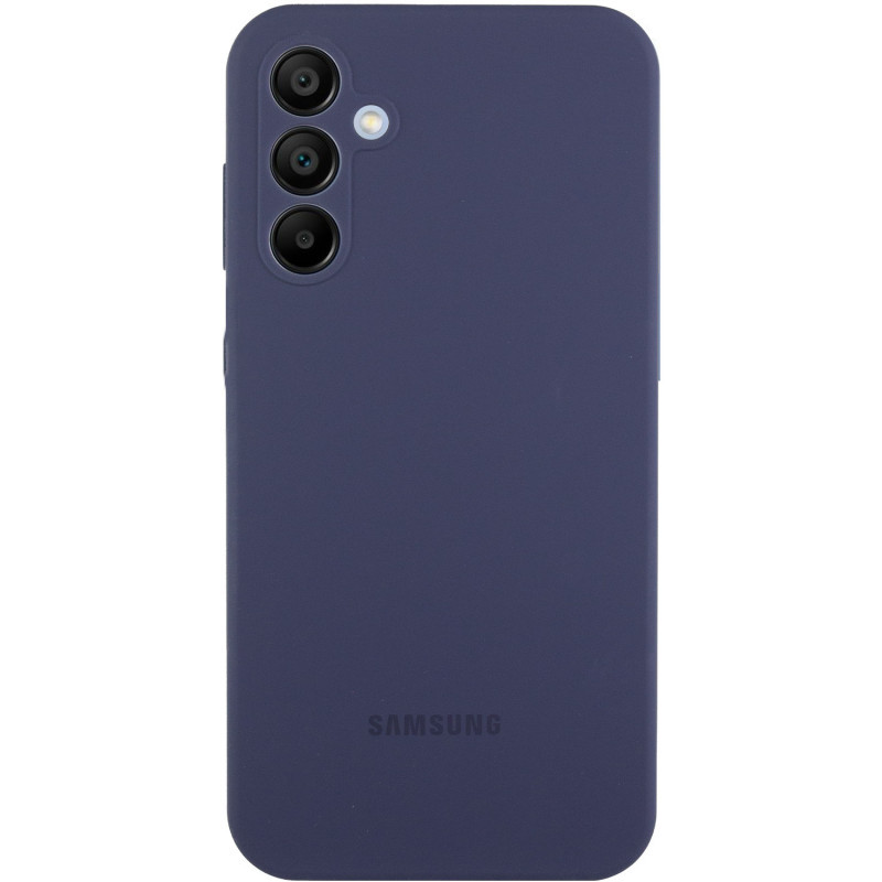 Чохол Silicone Cover Lakshmi Full Camera (AAA) with Logo для Samsung Galaxy S25+ | Темно-синій / Midnight blue