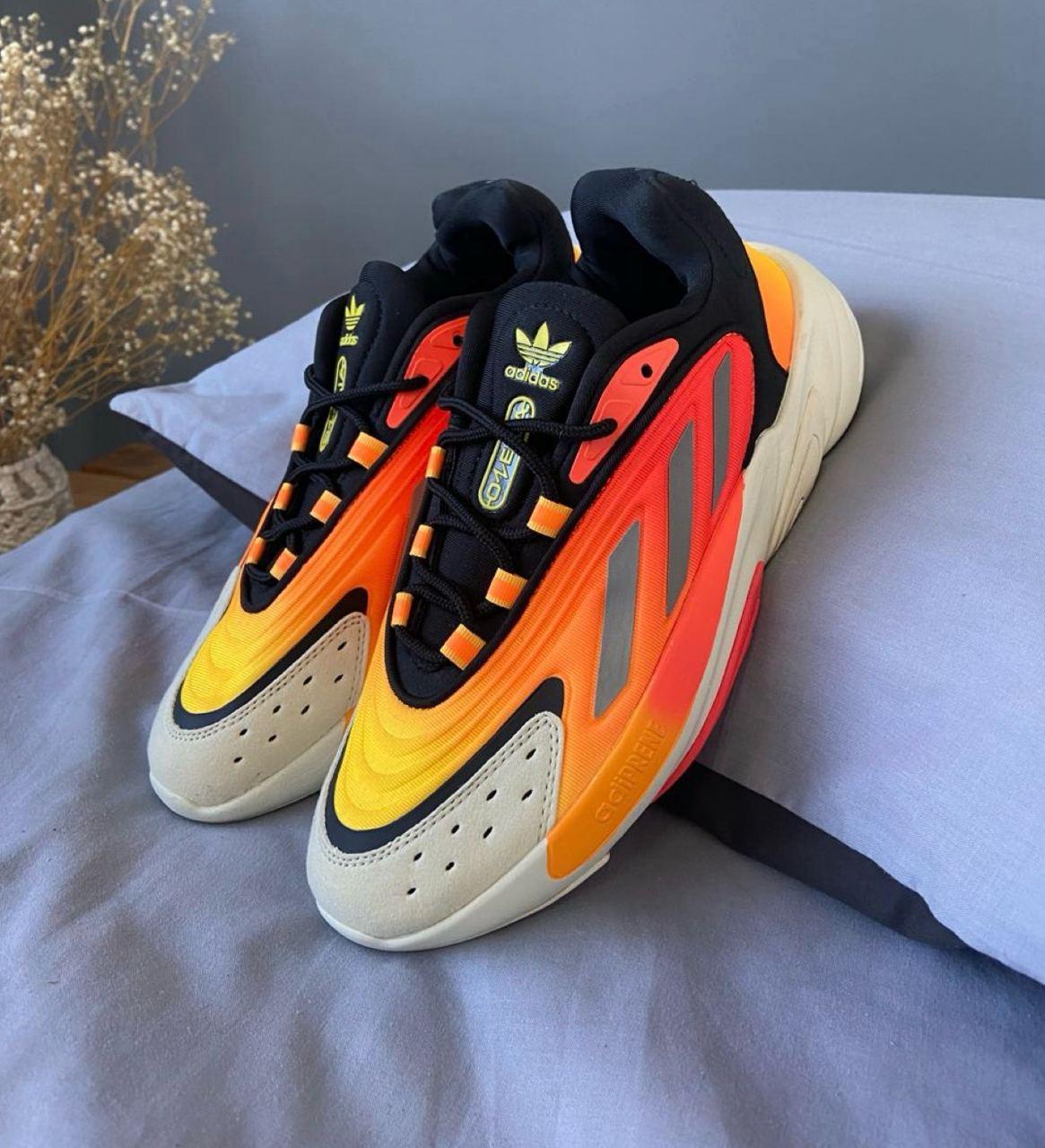 Чоловічі кросівки Adidas Ozelia Fiery Адідас Озелія Ф'єрі помаранчеві повсякденні текстиль