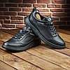 Чоловічі шкіряні кросівки (натуральна шкіра) чорні демісезонні для чоловіків на весну осінь, розміри 40-45, фото 7