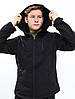 Тактическая куртка Eagle Soft Shell JA-01-0 з флісом Black, фото 4