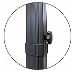 Садова парасолька коричневого кольору MINI ROMA GardenLine GAO4859 діаметром 250 см, фото 7