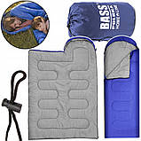 Спальний мішок з капюшоном синій Bass Polska BH 41997, фото 4