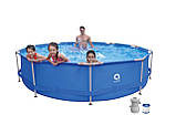 Каркасний басейн Sirocco Blue з помпою розмір 3,6x0,76 м Avenli 17799EU, фото 2