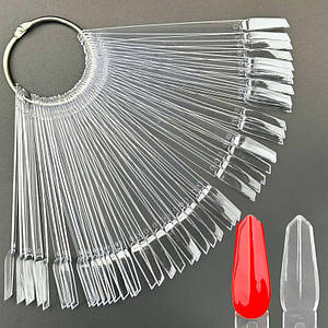 Типси на кільці прозорі, форма Edge, 50 шт