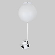 Біла стельова люстра «Пандочка» 20см (52-9829A-1(200) WH+WH)