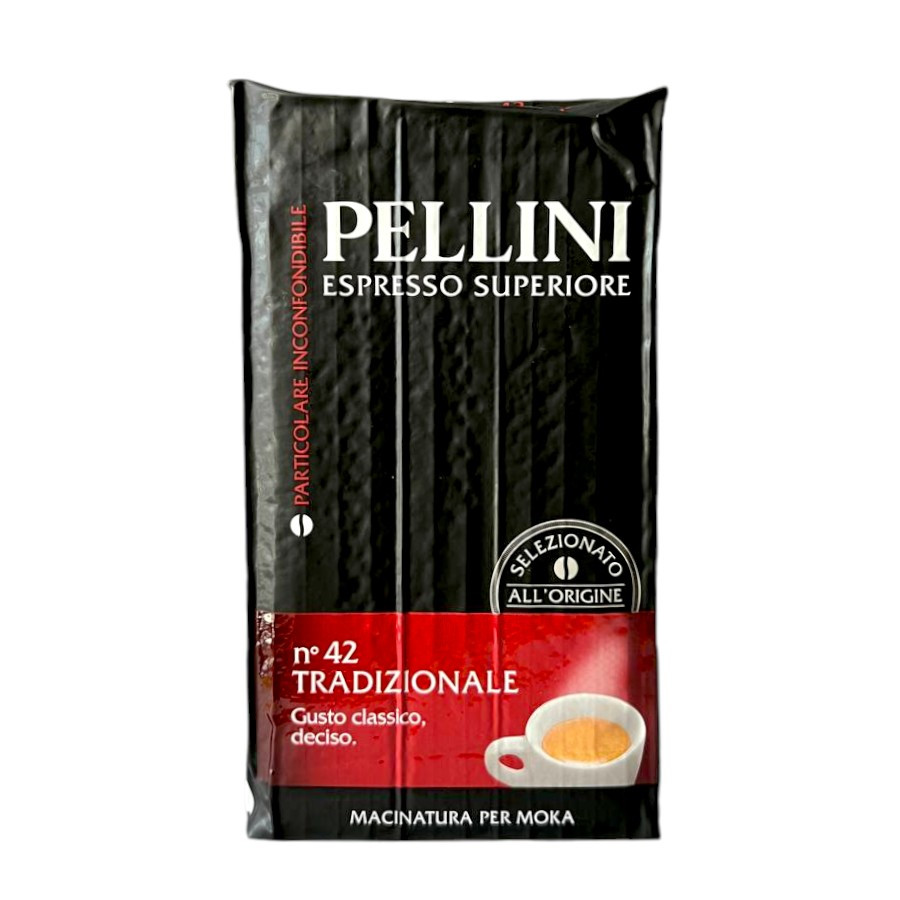 Кава мелена для моки Pellini Espresso Tradizionale Італія 250 грамів у вакуумному пакованні