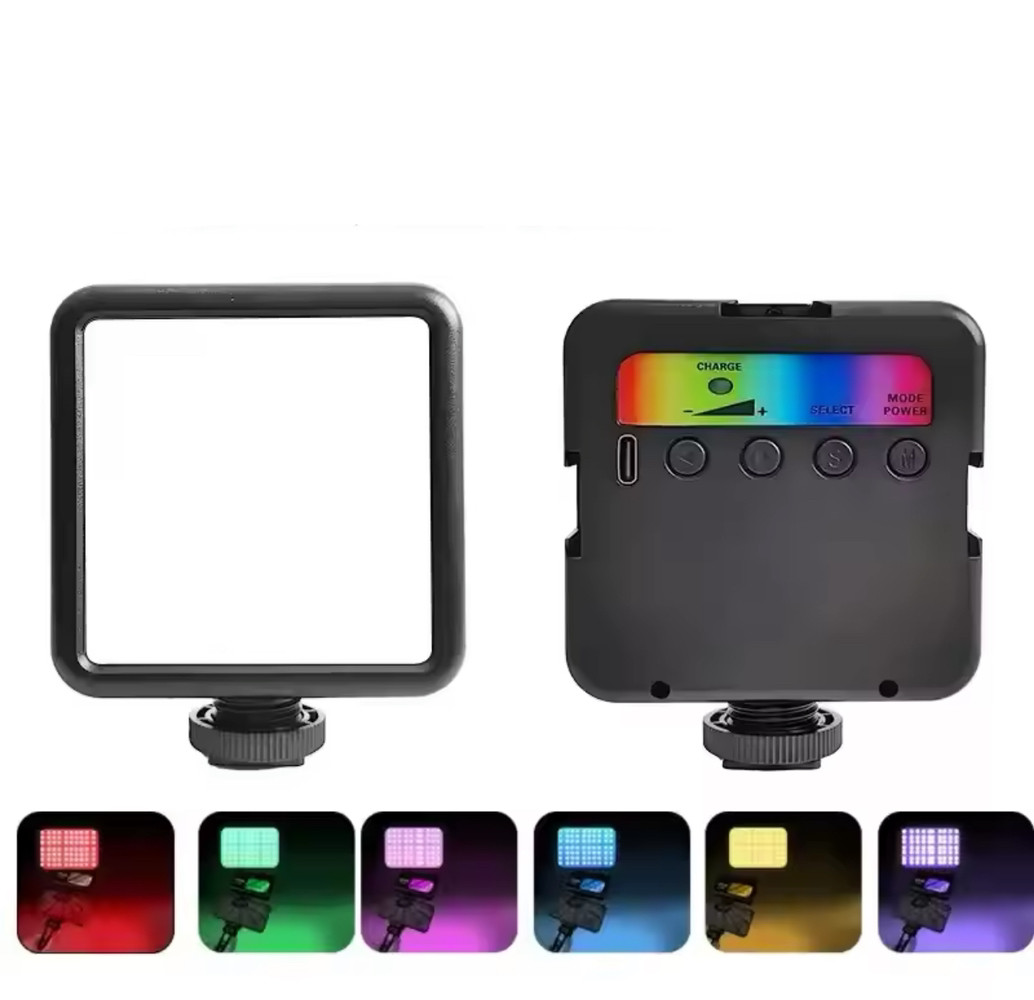 Накамерне світло Р5-RGB (7,5 х7, 5см) на 5 Вт. з вбудованим акумулятором (1800mAh) для відео та фото