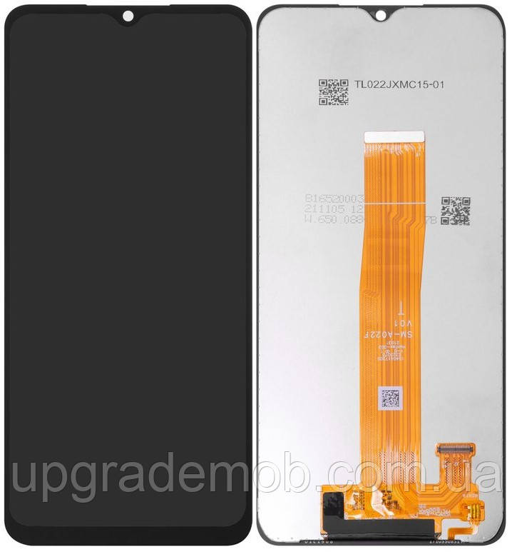Дисплей модуль тачскрин Samsung A022 Galaxy A02/A326 чорний оригінал сервісне паковання SM-A022F V01