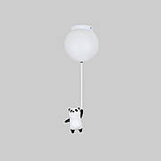 Біла стельова люстра «Пандочка» 15см (52-9829C-1(150) WH+WH)